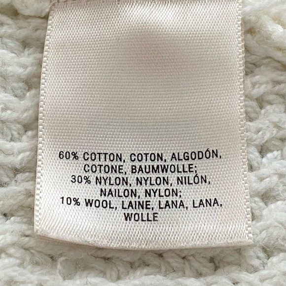 Anthropologie Moth Chunky Knit Hi Low Sweater in Ivory or Cream size Medium - Picture 6 of 7